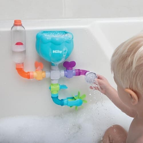 Nuby Wacky Waterworks Pipes Bath Toy - Baby Bathtub Toy with Interactive Features for Cognitive Development - Image 6