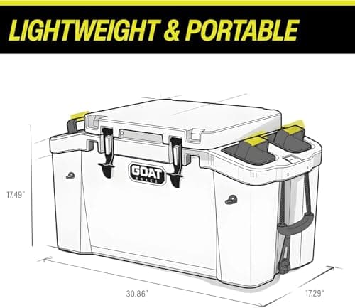 GOAT BOXCO HUB 50 System - Camping Cooler for Men & Women - Perfect for Hunting Essentials, Fishing Gear & Survival Gear - Small Cooler Picnic Basket for Road Trips & Hiking (Desert Orange) - Image 2