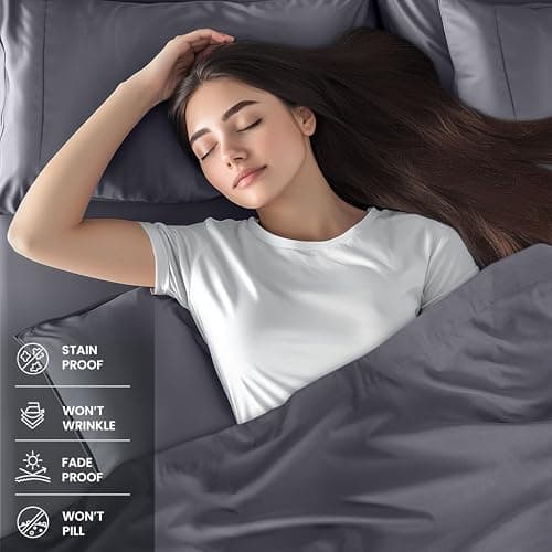 Utopia Bedding Queen Sheet Set – 4 Piece Bed Sheets for Queen Size Bed, Soft and Breathable Microfiber, Includes 1 Fitted Sheet, 1 Flat Sheet and 2 Pillowcases (Grey) - Image 4