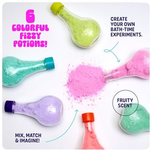 Tubby Tots Bath Potion Kits for Kids - 6 Pk - Bath Bombs for Kids - Toddler Bubble Foam Colors Fizzies - Bathtub Toys for Kid Ages 4-8 Years Old - Science Soap Potions Kit Age 3 4 5 6 7 8 - Non Toxic - Image 2