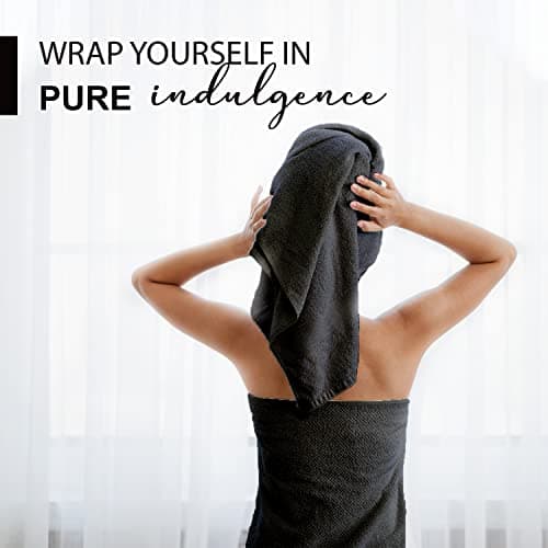 KAHAF COLLECTION 100% Cotton Bath Towels, 24x48 Pack of 6 Towels, Quick Dry, Highly Absorbent, Soft Feel Towel, Gym, Spa, Bathroom, Shower, Pool, Luxury Soft Towels (Grey, 24x48-6 Pack) - Image 6