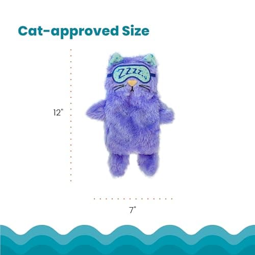 Catstages Purr Pillow Kitty Calming Cat Toy with Touch-Activated Purring and Soft Plush, Purple - Helps Reduce Stress & Provide Anxiety Relief for Cats - Image 5