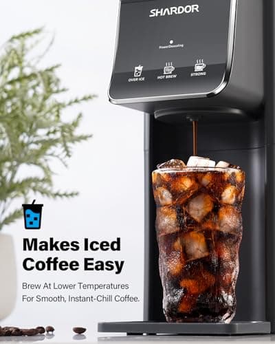 SHARDOR Hot & Iced Coffee Maker, K Cup Coffee Maker Compatible with Ground Coffee, Single Serve Coffee Machine with Bold Setting, Reusable Filter, Travel Mug Friendly, Compact Design, Grey - Image 2