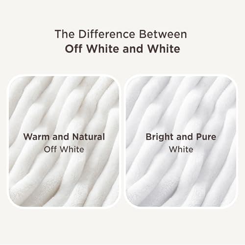 Bedsure GentleSoft Blankets Queen Size for Bed - Cozy Soft Blankets for Women, Cute Large Bedding Fleece Throws for Girls, Off White, 90x90 Inches - Image 8