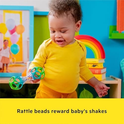 Bright Starts Oball Shaker Rattle Toy, Ages Newborn Plus - Image 3
