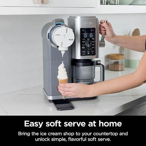 Ninja Swirl by CREAMi Ice Cream and Soft Serve Maker, Sorbet, Milkshake, Frozen Yogurt, Low Calories Program & More, 13-in-1, Soft Serve Handle, (2) CREAMi Swirl 16oz Pints, For Kids & ALL ages, NC701 - Image 9