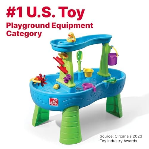 Step2 Rain Showers Splash Pond Toddler Water Table, Kids Water and Sand Activity Sensory Playset, Summer Outdoor Toys, 13 Piece Toy Accessories, For Toddles 1.5+ Years Old - Image 7