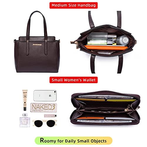 Montana West 3PCS Purses for Women Tote Bag and Wallet Set Shoulder Satchel Crossbody Bags Leather Handbag for Gift Travel Casual Work MWC3-C032WCF - Image 5
