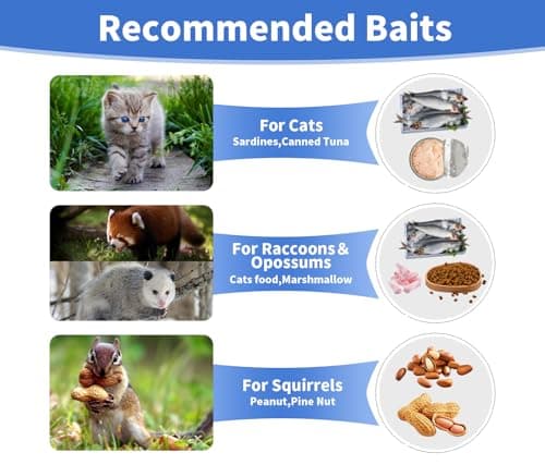 32” Humane Animal Trap, Live Animal Trap Cage for Stray Cats, Raccoons, Squirrels, Rabbits, Moles, Groundhogs, Armadillos up to 16.5 lbs, Galvanized Rustproof Live Animal Cage Trap - Image 4