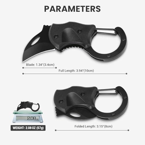 FUNBRO Small Pocket Knife Gift for Men, Keychain Box Cutter with 1.34inch Blade, Mini Folding Knives EDC Gadgets for Everyday Carry, Stocking Stuffers Gift for Adults Men Him - Image 6