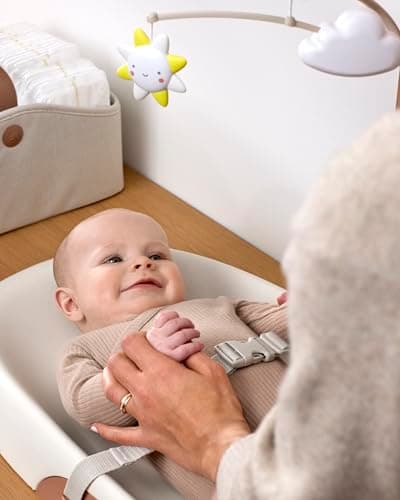 Amazon.com : Skip Hop Baby Changing Pad Nursery Style Wipe-Clean Contoured with Cushioned Foam, Non-Skid Base, Built-in Safety Belt & Tuck-Away Toy Bar Fits Standard Changing Tables, Oat : Baby - Image 4