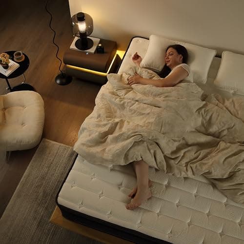 VERYOK Hybrid Mattress Queen Size, 12 Inch Soft Queen Size with Hybrid Bed Mattress in a Box Pressure Relief, Cooling Farbic, Motion Isolation & Edge Support - Image 8