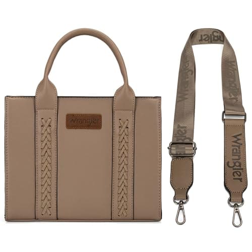 Wrangler Tote bag for women satchel bag purse for womens purses and handbags cute trendy Women's Purses bolsa wrangler para mujer with Zipper and Pocket top handle with strap khaki WG70-8120DKH - Image 5