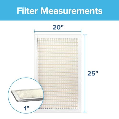 Filtrete 20x25x1 AC Furnace Air Filter, MERV 5, MPR 300, Capture Unwanted Particles, 3-Month Pleated 1-Inch Electrostatic Air Cleaning Filter, 6-Pack (Actual Size 19.69x24.69x0.81 in) - Image 2