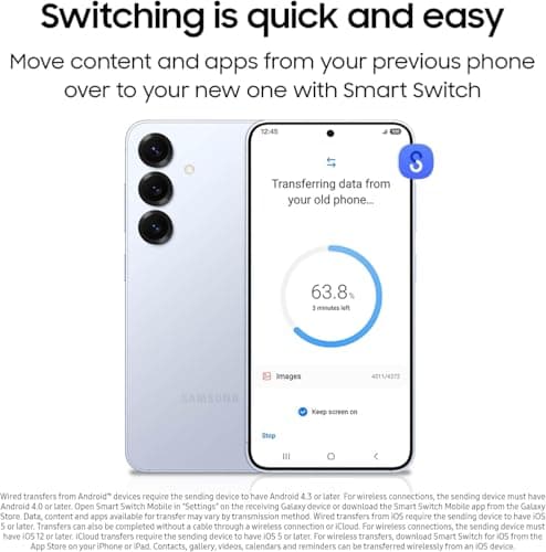 SAMSUNG Galaxy S25 Cell Phone, 256GB Smartphone, Unlocked Android, AI Night Mode Camera, Snapdragon 8 Elite Fast Processor, ProScaler Display, 4000mAh Battery, 2025, US 1 Yr Warranty, Navy - Image 4