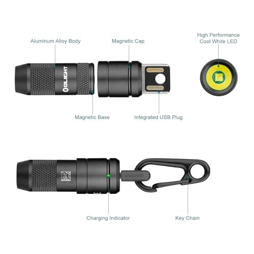 OLIGHT IMINI 2 EDC Rechargeable Keychain Flashlight, 50 Lumens Compact and Portable Mini LED Keyring Lights with Built-in Battery Ideal for Everyday Carry and Emergencies (Black) - Image 8
