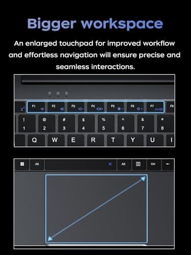 KAIGERR Laptop, Laptop Computer with Intel N97 Processor(Up to 3.6GHz), 16GB DDR4 512GB SSD Windows 11 Laptop for Home Business and Student, 1080P, USB3.2,Long Battery Life - Image 7