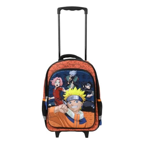 Naruto Anime Characters Youth 16" Orange Rolling Backpack