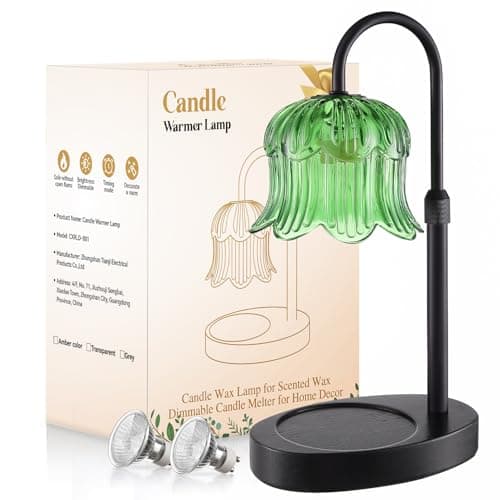 Candle Warmer Lamp Adjustable Timer Electric－Green Flower-Shaped Wax lamp - Image 8