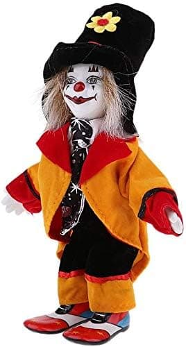 Taotenish Clown Doll Porcelain Clown Model Porcelain Doll Circus Props Delicate Arts Crafts for Home Decoration Desk Ornaments 18cm - Image 3