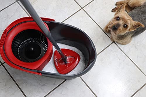 O-Cedar EasyWring Microfiber Spin Mop, Bucket Floor Cleaning System, Red, Gray, Standard - Image 19