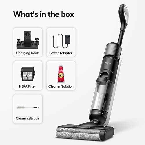Ultenic Wet Dry Vacuum Cleaner, Cordless Vacuum Mop Combo with Self-Cleaning, 50min Runtime, Smart Mess Detection, Edge Cleaning, LED Display, 3-in-1 Floor Cleaner Machine for Hard Floor, AC1 Elite - Image 9