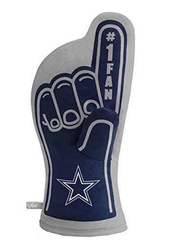 YouTheFan NFL Dallas Cowboys #1 Oven Mitt | Heat Resistant, 100% Cotton, Patented Design, Perfect For Indoors Or Outdoors On The Grill - Official Team Colors And Logo - Image 3