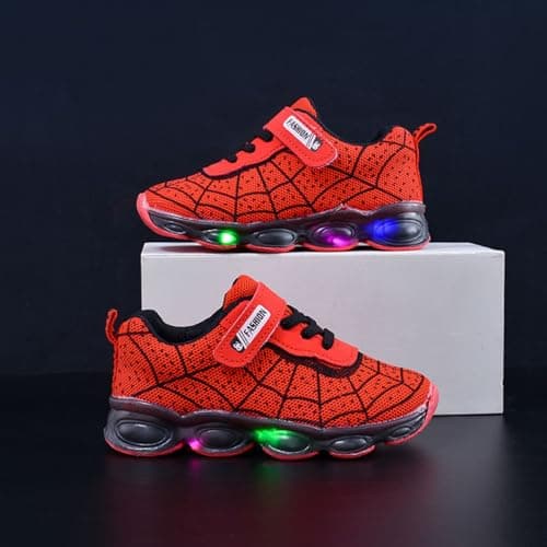 Toddler Boys Girls Light Up Shoes LED Lightweight Mesh Breathable Walking Sneakers(Red,8) - Image 5
