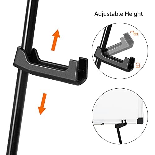 Amazon Basics Easel Display Stand, Instant Floor Poster, Lightweight, Collapsible and Portable with Tripod Base, Black Steel (supports 5 pounds) - Image 3