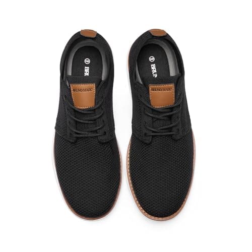 Bruno Marc Men's KnitFlex Breeze Mesh Sneakers Oxfords Lace-Up Lightweight Casual Walking Shoes,Size 11,Black,GRAND-01 - Image 5