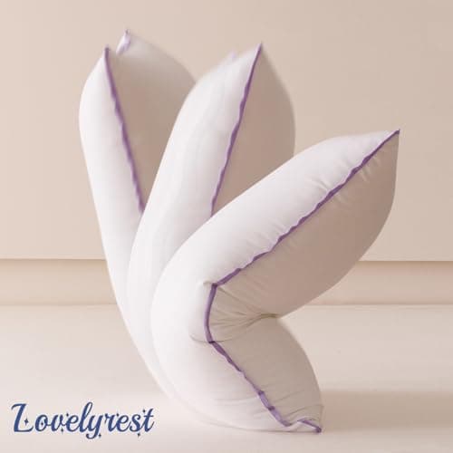 LOVELYREST Pillows Queen Size Set of 2,Luxury Hotel Quality Cooling Pillows with Zipper,Super Soft Down Alternative Fill for Side Back and Stomach Sleepers - Image 4