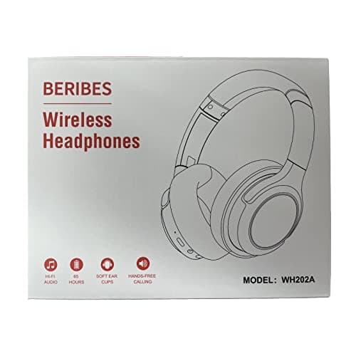 BERIBES Bluetooth Headphones Over Ear, 65H Playtime and 6 EQ Music Modes Wireless Headphones with Microphone, HiFi Stereo Foldable Lightweight Headsets, Deep Bass for Home Office Cellphone PC Ect. - Image 9