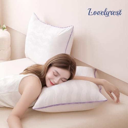LOVELYREST Pillows Queen Size Set of 2,Luxury Hotel Quality Cooling Pillows with Zipper,Super Soft Down Alternative Fill for Side Back and Stomach Sleepers - Image 6