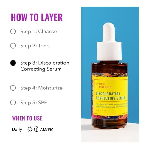 Good Molecules Discoloration Correcting Serum - Tranexamic Acid and Niacinamide Serum to Target Dark Spots and Hyperpigmentation - Skin Care for Face - Image 5