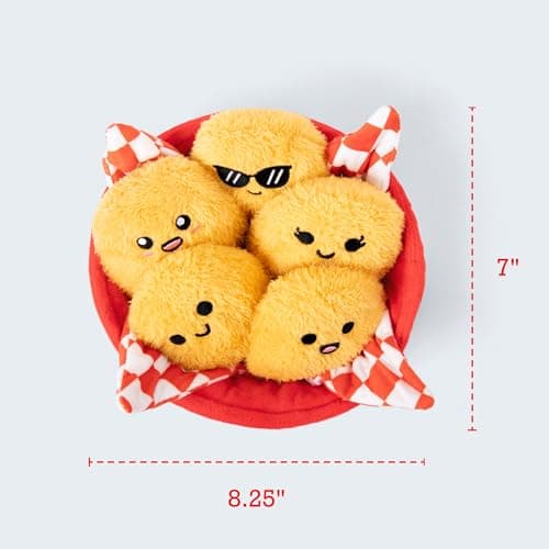 Emotional Support Chicken Nuggets by Relatable, Cuddly Stuffed Animals and Toys, Squishy Toys and Plushies, Great Gift Ideas for Loved Ones of All Ages, Includes 5 Plushies with Carrying Basket - Image 7