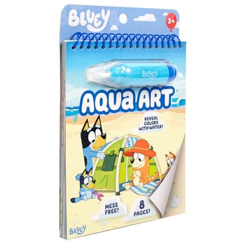 Horizon Group USA Bluey Aqua Art - Reusable Water Reveal Activity Pages With Water Pen for No-Mess Drawing and Coloring - Image 6