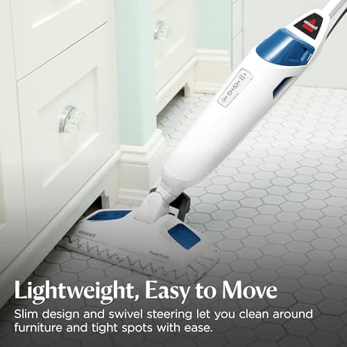 Bissell Power Fresh Steam Mop with Natural Sanitization, Floor Steamer, Tile Cleaner, and Hard Wood Floor Cleaner with Flip-Down Easy Scrubber, 1940A - Image 5
