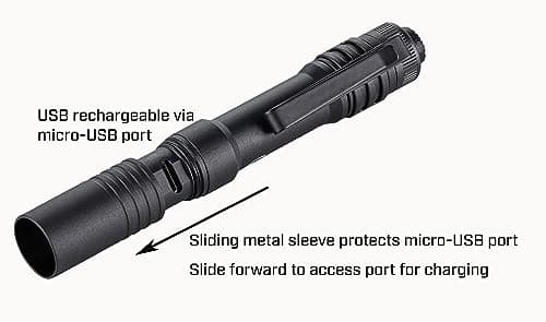 Streamlight 66608 MicroStream 250-Lumen EDC Ultra-Compact Flashlight with USB Rechargeable Battery, Clear Retail Packaging, Coyote - Image 4