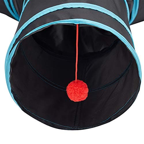 Tempcore Pet Cat Tunnel Tube Cat Toys 3 Way Collapsible, Tunnels for Indoor Cats，Kitty Bored Peek Hole Toy Ball Cat, Puppy, Kitty, Kitten, Rabbit - Image 5