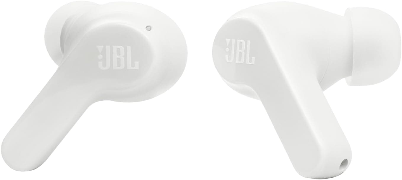 JBL Vibe Beam - True Wireless JBL Deep Bass Sound Earbuds, Bluetooth 5.2, Water & Dust Resistant, Hands-free call with VoiceAware, Up to 32 hours of battery life (White) White Earbuds - Image 5