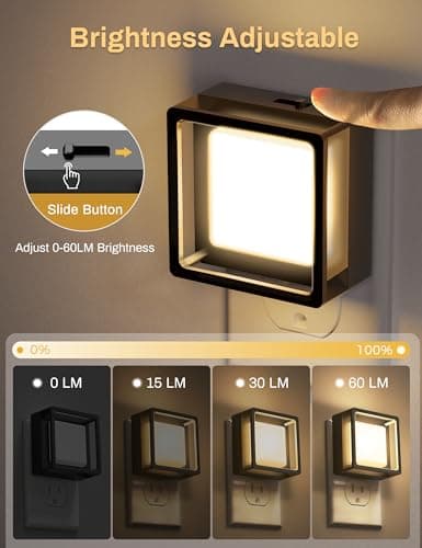 DORESshop LED Night Light, Night Lights Plug Into Wall [2 Pack] with Dusk-to-Dawn Sensor, Dimmable Nightlights, Adjustable Brightness for Bathroom, Hallway, Bedroom,Kids Room,Stairway,Soft White - Image 3
