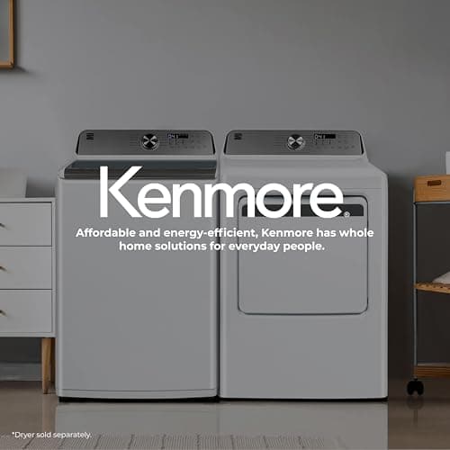 Kenmore 4.4 cu. ft. Top Load Washer with Triple Action Agitator for Tough Dirt & Stains-Reduce Laundry Time with Accela and Express Wash-LED, White - Image 9