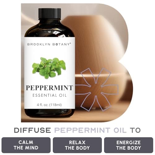 Brooklyn Botany Peppermint Essential Oil - Huge 4 Fl Oz - 100% Pure and Natural - Premium Grade with Dropper - for Aromatherapy and Diffuser - Image 5