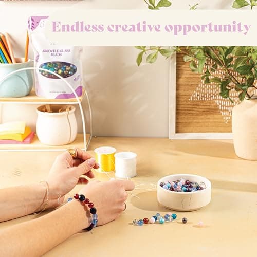 One Pound Assorted Glass Beads for Jewelry Making, DIY Lamp Work, Arts and Crafts, and Decorative Hobby Artistry, Colorful Crystal Assortment Bulk Mix, 4-18mm (Mixed Colors) (1) - Image 4