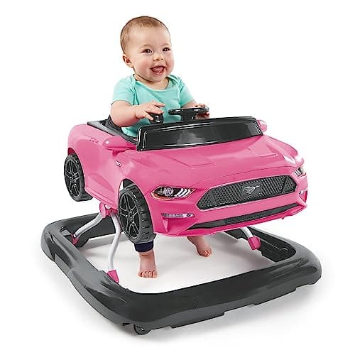 Bright Starts Ford Mustang 4-in-1 Pink Baby Activity Center & Push Walker with Removable Interactive Steering Wheel -Toy, 6 Months and up - Image 4