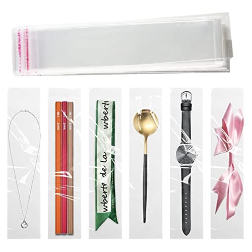 SUREHOME Pretzel Rod Bags 200 Pcs 2x8 In Clear Self Sealing Cellophane Bags for Chocolate Covered Pretzel Stick Individual Resealable Plastic Cello Bag for Party Favors Candy Treats Popsicle Packaging - Image 5