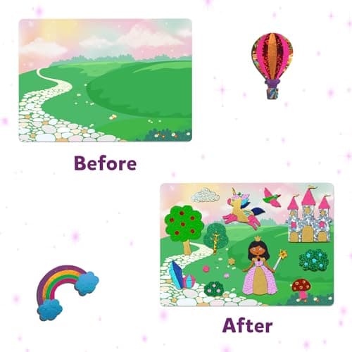 Skillmatics Foil Fun - Unicorns & Princesses, No Mess Art for Kids, Craft Kits & Supplies, DIY Creative Activity, Travel Toys, Gifts for Ages 4, 5, 6, 7, 8, 9 - Image 7