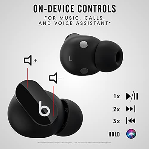 Beats Studio Buds - True Wireless Noise Cancelling Earbuds - Compatible with Apple & Android, Built-in Microphone, IPX4 Rating, Sweat Resistant Earphones, Class 1 Bluetooth Headphones - Black - Image 4