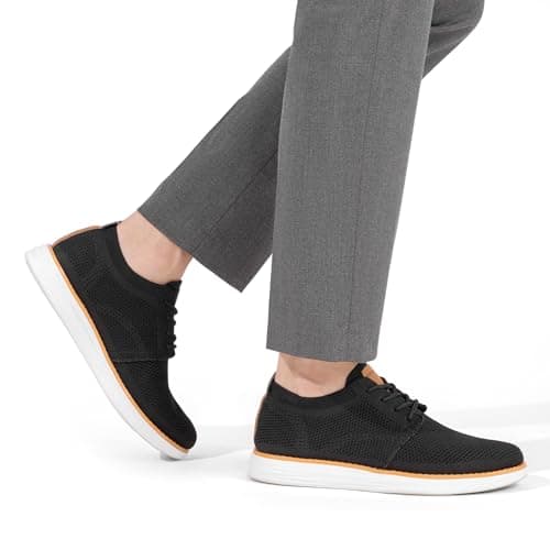 Bruno Marc Men's KnitFlex Breeze Mesh Sneakers Oxfords Lace-Up Lightweight Casual Walking Shoes,Size 11,Black,GRAND-01 - Image 9