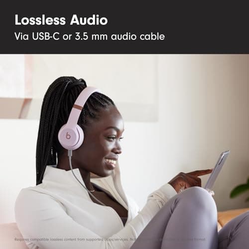 Beats Solo 4 - Wireless Bluetooth On-Ear Headphones, Apple & Android Compatible, Up to 50 Hours of Battery Life - Cloud Pink - Image 6